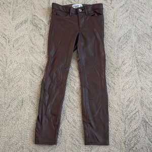Abercrombie Kids Girls Brown Faux Leather Pants
